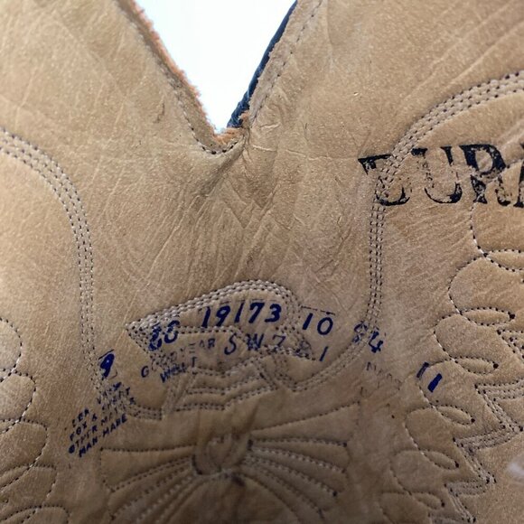 Durango Vintage Python Black Leather Cowboy Boots 9 - Picture 9 of 10